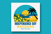 Bahamas Independence Day Banner, a Social Media Template by nandinigraphics (Thumbnail 1 of 3)