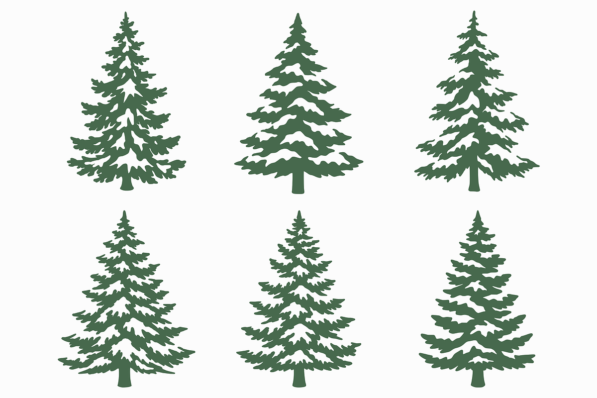 Snowy Pine Tree SVG PNG Bundle, a Seasonal Illustration by Kusumaillustration (Photo 9 of 14)