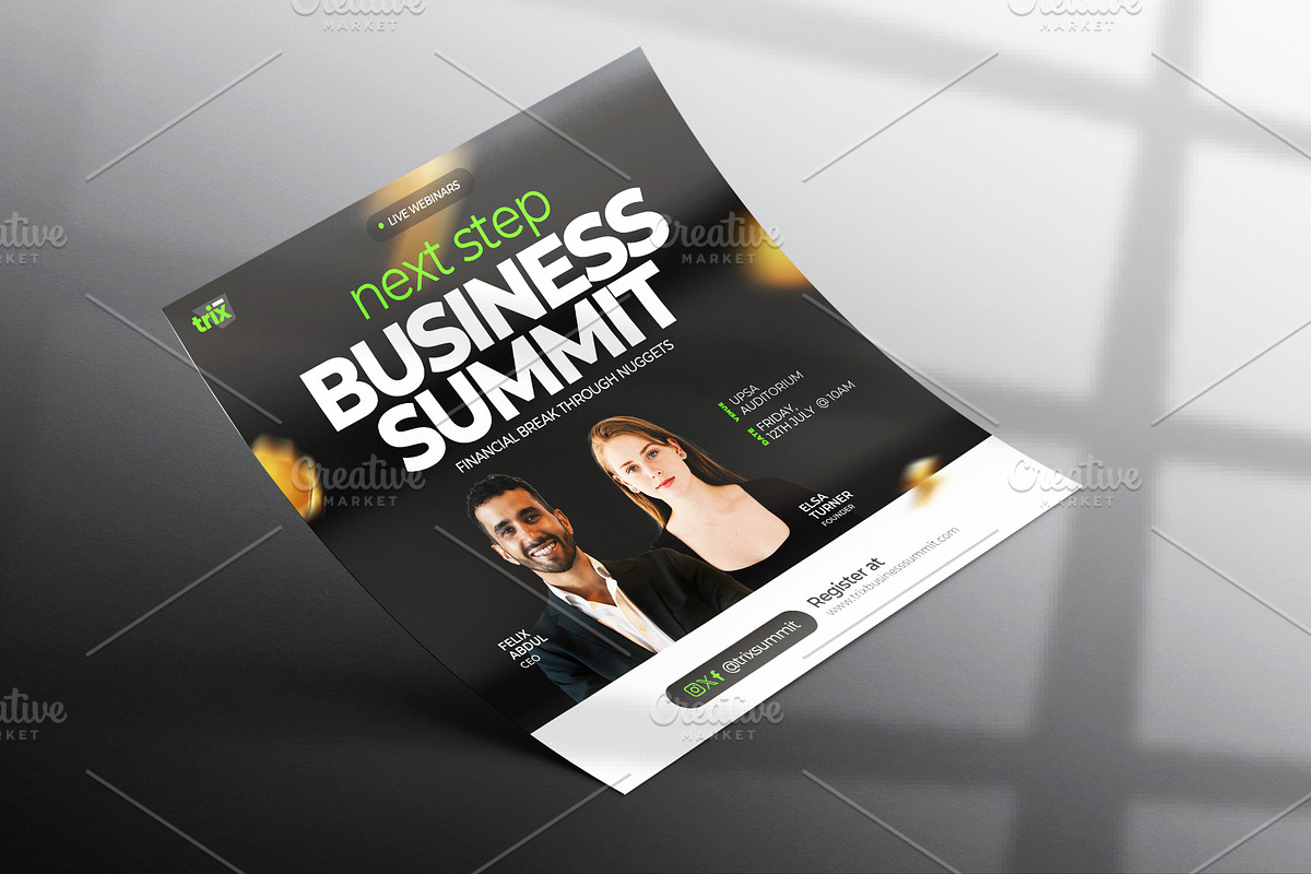 Seminar Digital Flyer | Canva & PSD, a Social Media Template by Vintage Impressions (Photo 2 of 6)