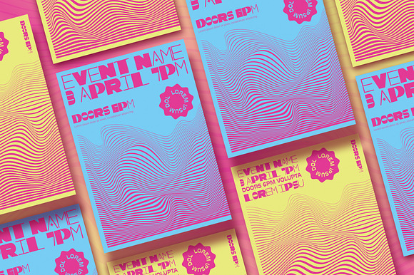 Line Wave Poster Layout preview 2