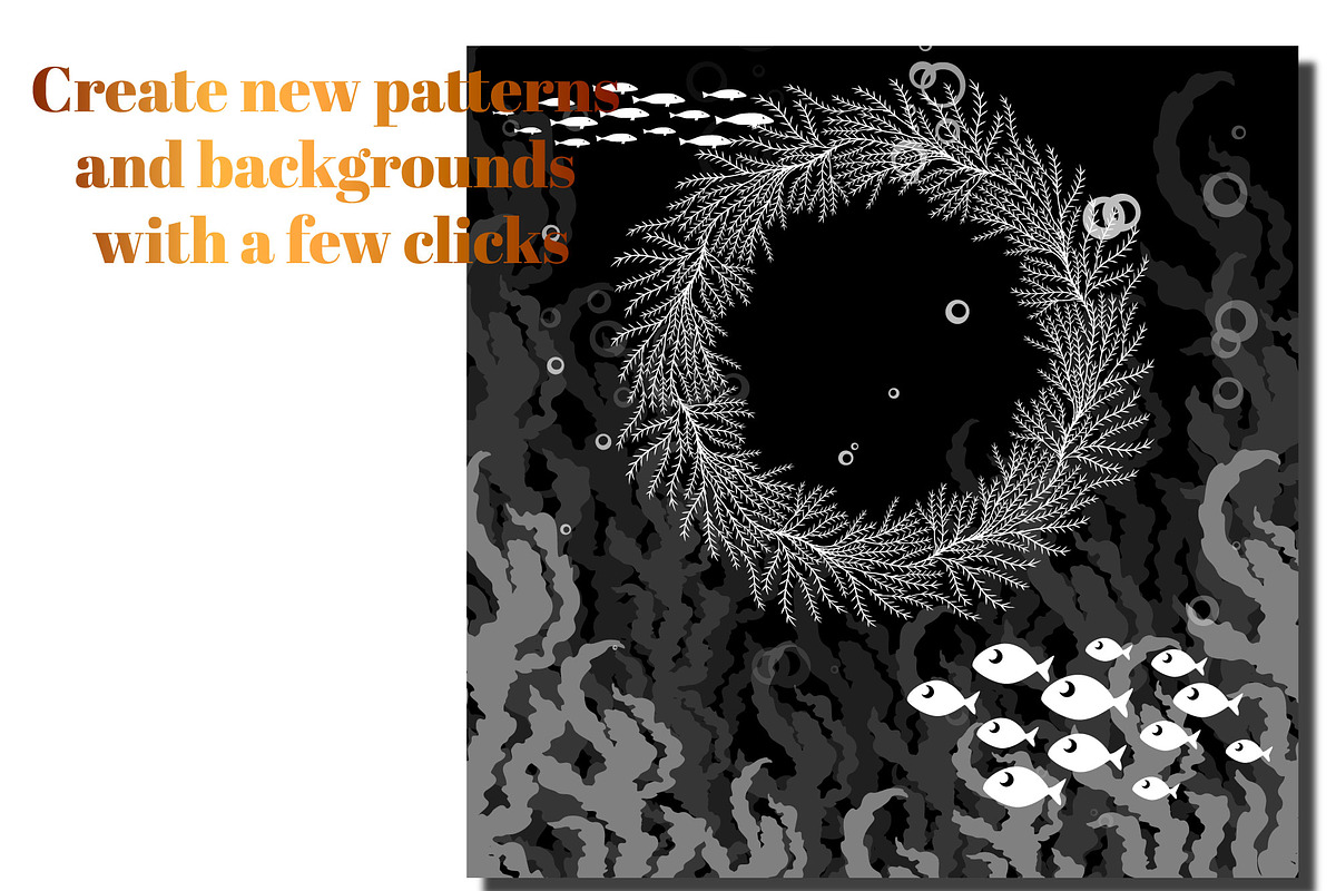Seaweed pattern brushes for AI, a Brush Add-On by SHMEL_Studio (Photo 6 of 6)
