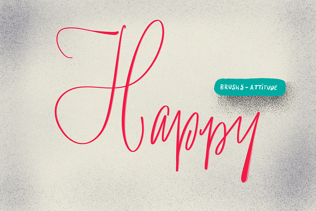 "The Lucky" Procreate lettering kit preview 7