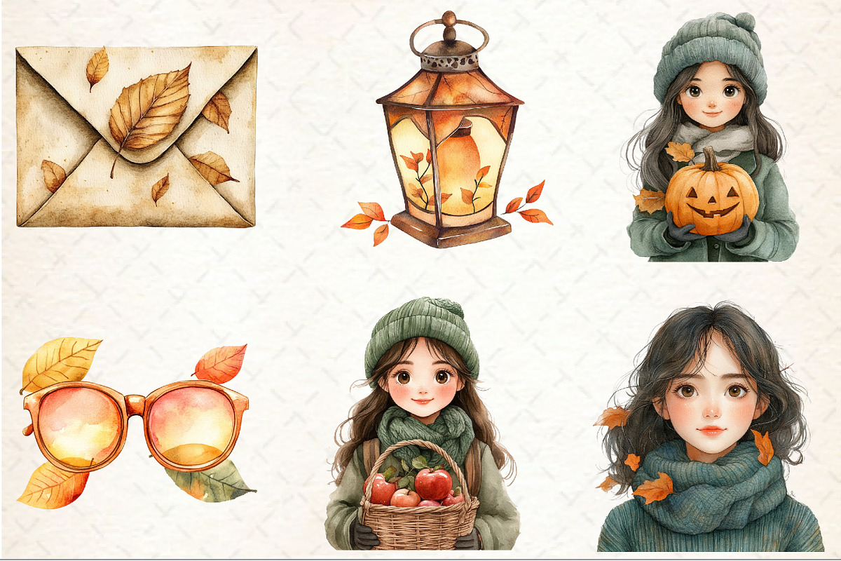 Vintage Autumn Sublimation Clipart, an Illustration by Rose Art (Photo 3 of 4)