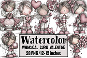Whimsical Cupid Valentine Clipart, an Illustration by Design Market (Thumbnail 1 of 3)