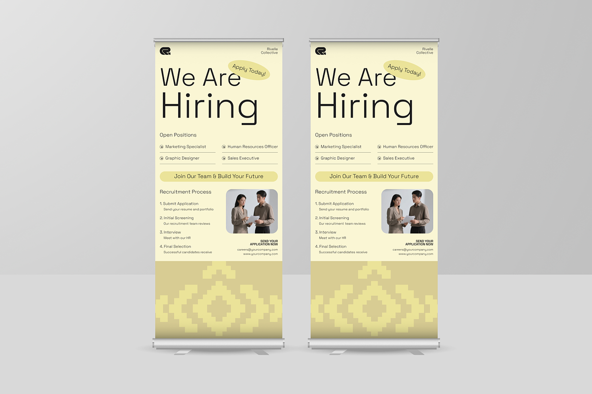 Hiring & Recruitment Roll Up Banner, a Poster Template by Annora Studio (Photo 2 of 6)