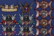 Crystal Magic, Dark clip art set., a Seasonal Illustration by Happy Sloth Graphics (Thumbnail 13 of 18)