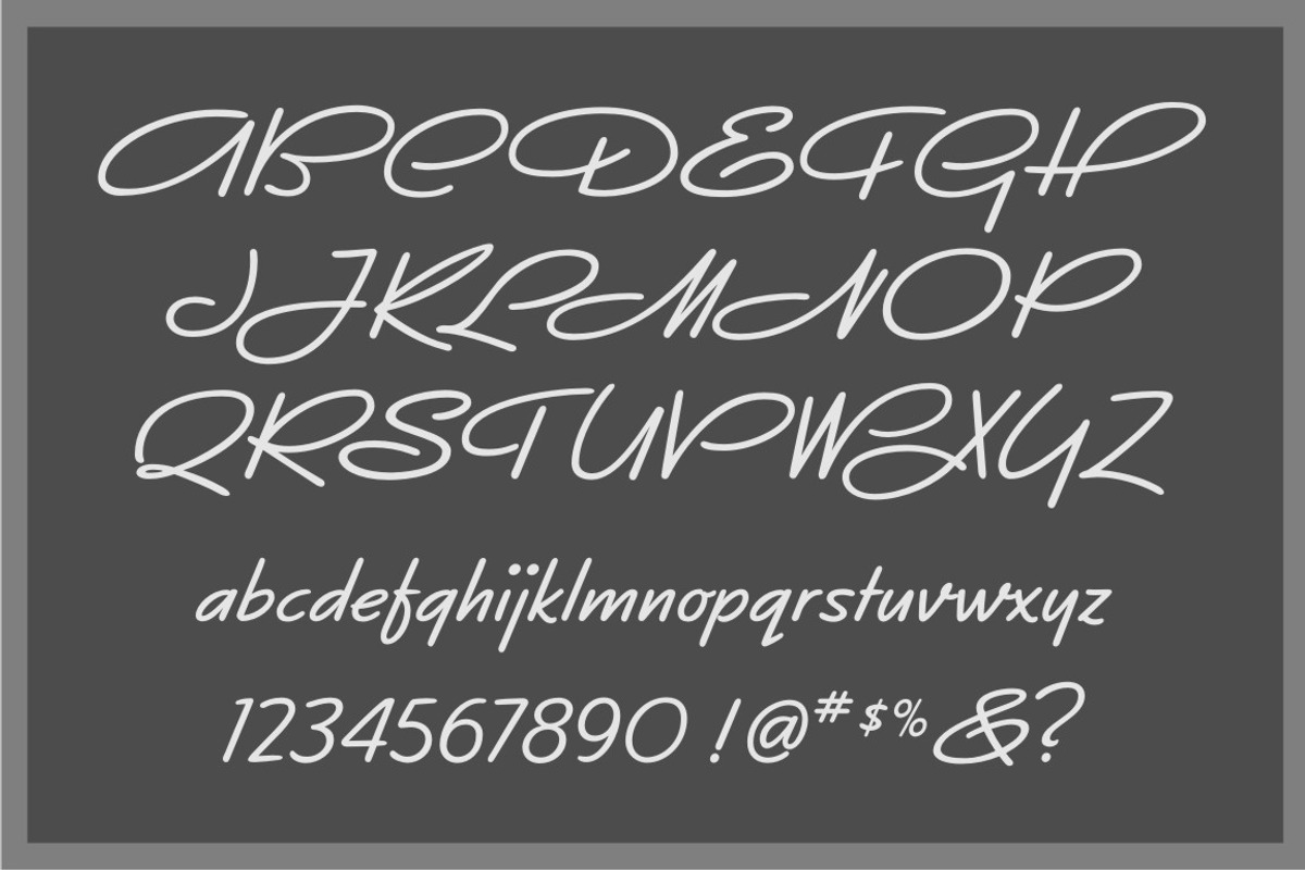 Muy Bueno, a Script Font by Art And Sign Unlimited (Photo 3 of 3)