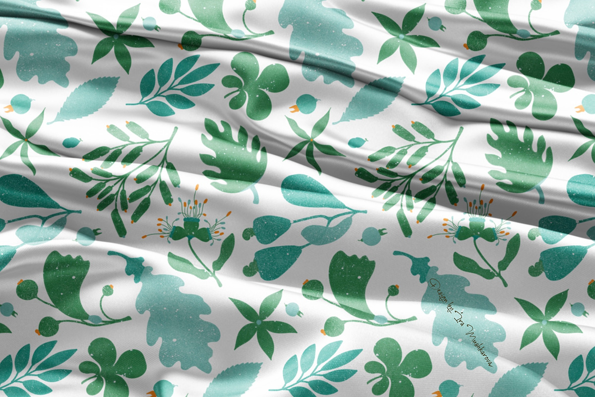 Wind. Botanical seamless pattern, a Pattern Graphic by Marta & Livonka (Photo 2 of 10)