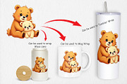 Bear Mother's Day Clipart, a Graphic by Artnoy (Thumbnail 4 of 5)