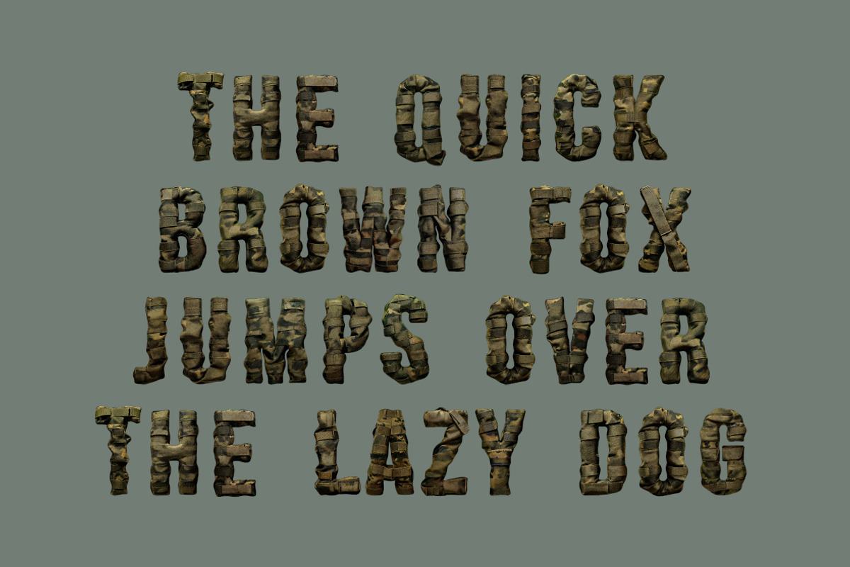 Camouflage Font, a Sans Serif Font by Handmadefont (Photo 6 of 14)