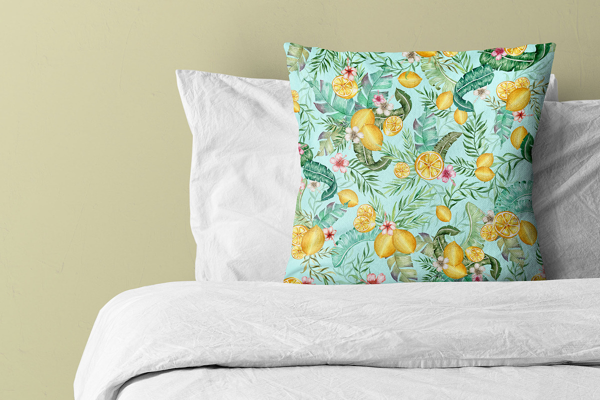 Tropical lemons pattern, a Pattern Graphic by Laura Camoe (Photo 3 of 6)