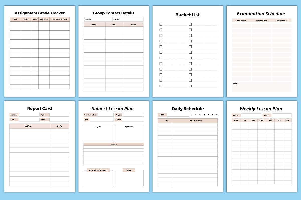 Editable Nursing Student Planner, a Stationery Template by Designmela01 (Photo 6 of 7)