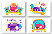 13 World Radio Day Illustration, a Technology Illustration by denayunebgt (Thumbnail 3 of 4)