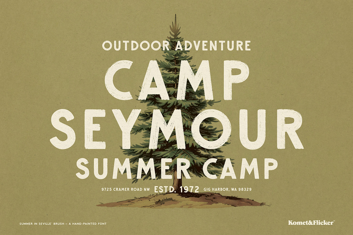 Summer in Seville Brush, a Sans Serif Font by Komet & Flicker (Photo 14 of 15)