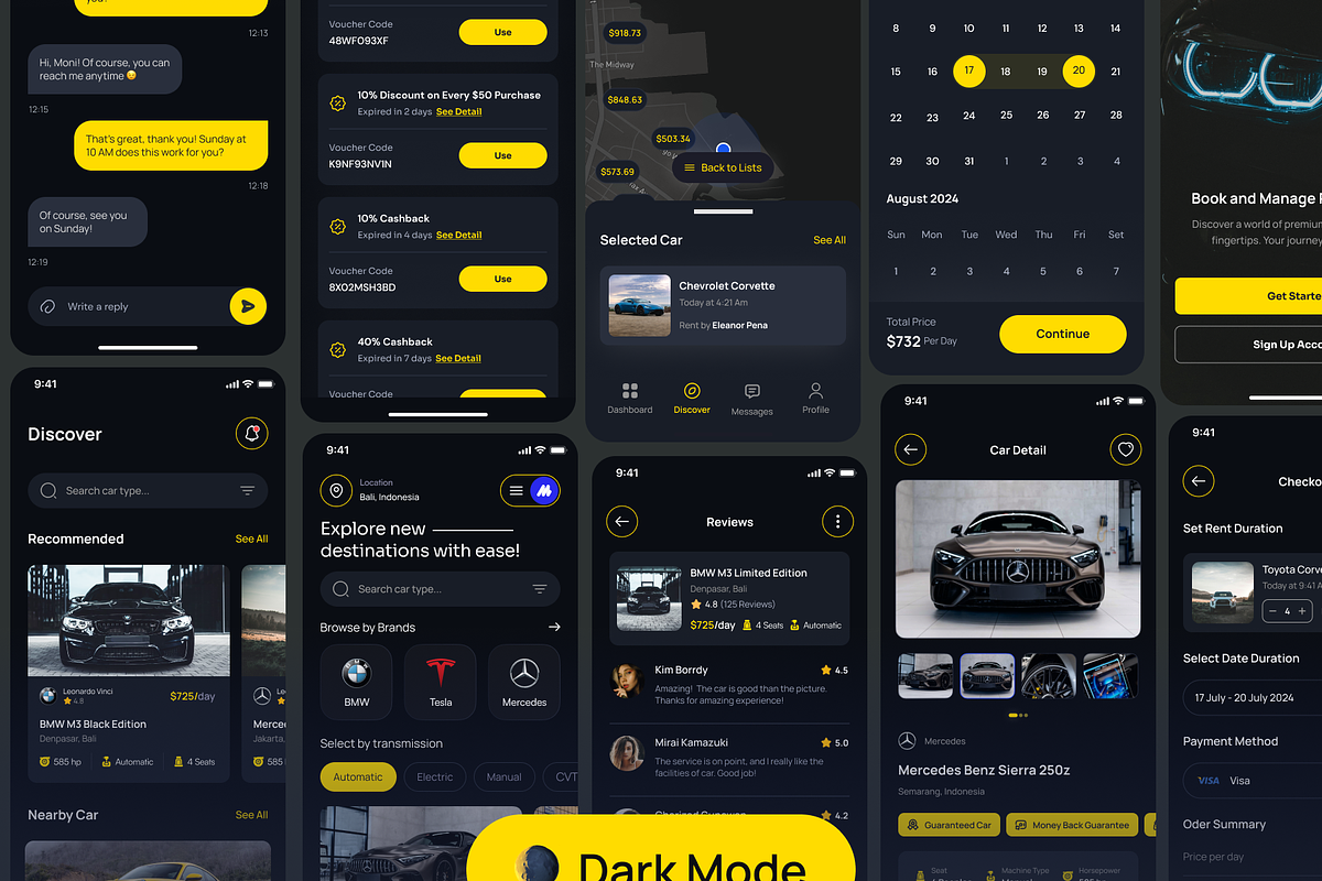 RentQu - Car Rental UI Kit App, an UI Kit Template by Moni Studio (Photo 6 of 6)