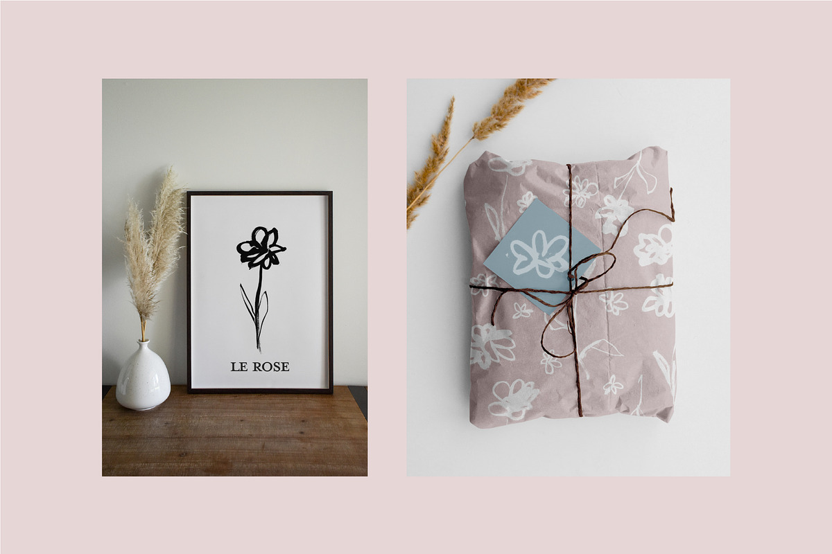 Hand Painted Inked Flowers - Raster, a Texture Illustration by thebrine_creative (Photo 6 of 7)