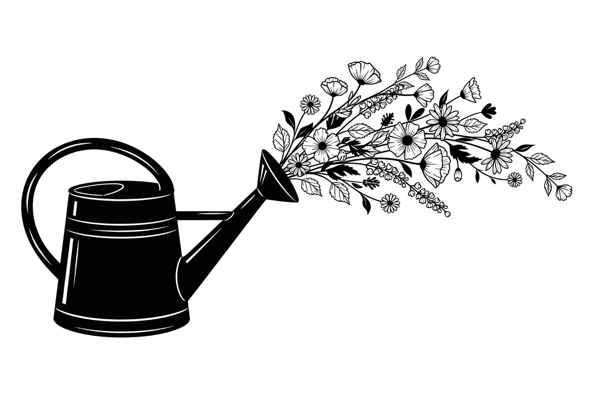 Floral Watering Can Design Bundle, an Illustration by Gaye Art (Photo 8 of 31)