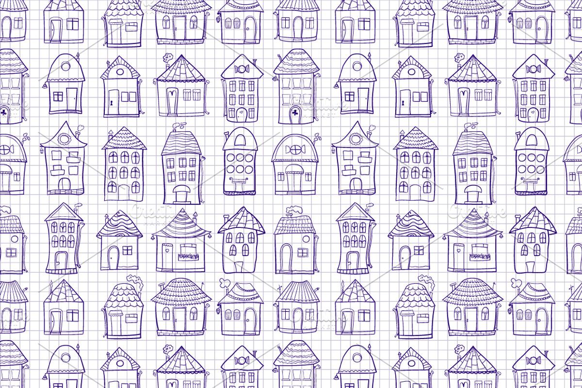 Set of cute houses, an Object Illustration by meowu (Photo 4 of 4)