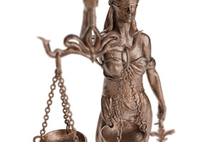 Bronze Lady of Justice Statue