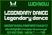 Legendary Dance, a Sans Serif Font by weknow (Thumbnail 1 of 8)