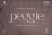 Peggie - Light Modern Sans Display, a Sans Serif Font by Cloverons (Thumbnail 1 of 14)