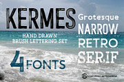 Kermes Brush Font Set, a Font by Ahmet Altun (Thumbnail 1 of 6)