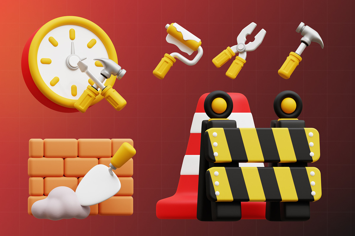 Labour Day 3D Illustration Pack, an Object 3D Model by Tempcraft (Photo 5 of 5)