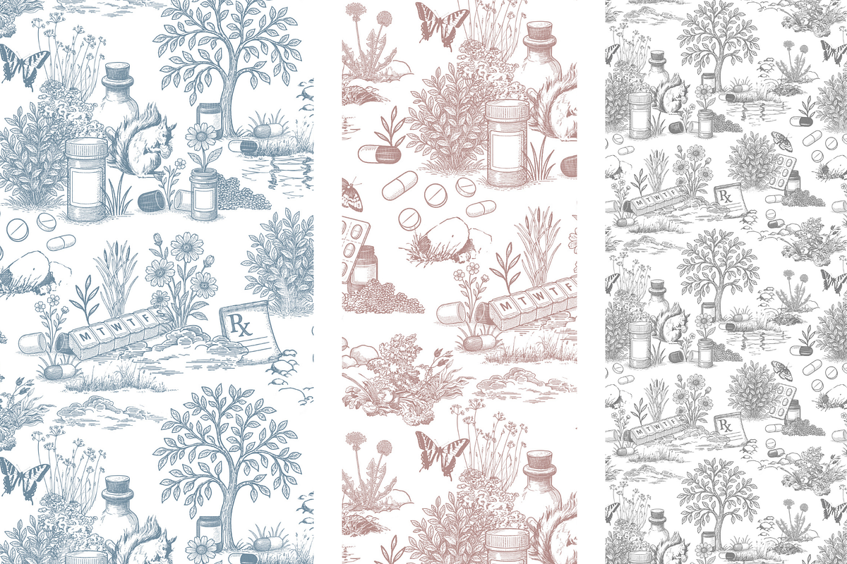 Medical Toile de Jouy Pattern, a Background Graphic by Hughes Studio (Photo 8 of 8)
