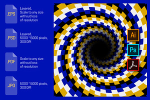 Spiral hole moving illusion