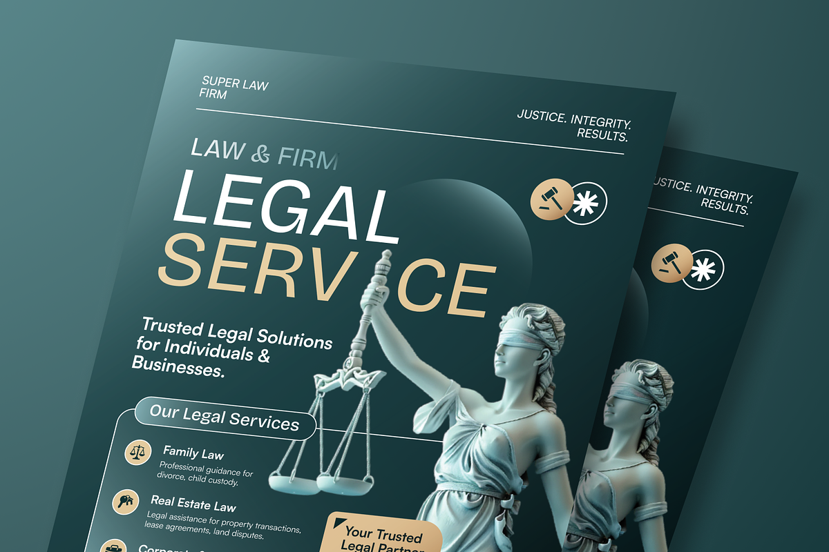 Law Firm and Legal Service Flyer Set, a Flyer Template by Annora Studio (Photo 4 of 6)