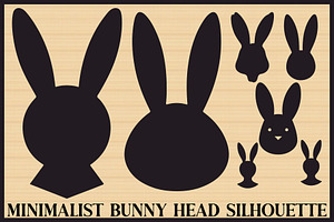 Minimal Bunny Head Set, an Illustration by Gfx_Store