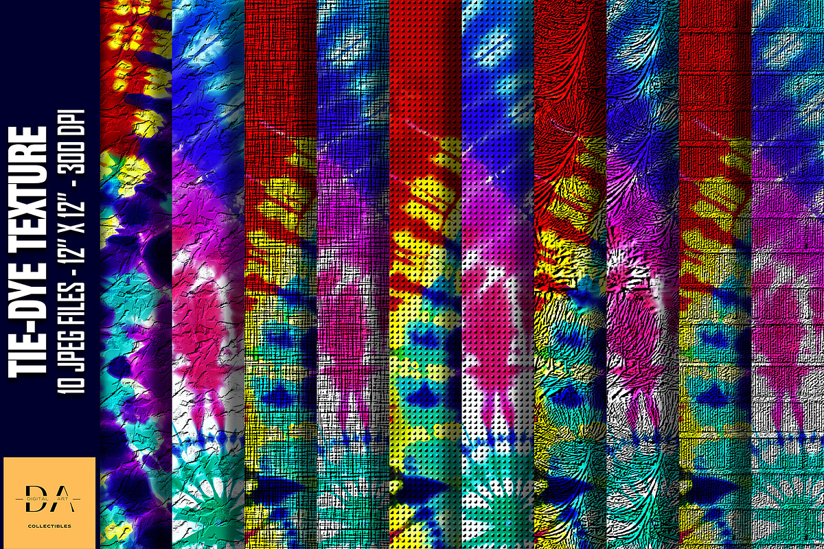 Tie-Dye Texture Digital Papers #91, a Texture Graphic by Digital Art Collectibles (Photo 1 of 5)