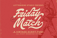 Friday Match Vintage Sporty Script