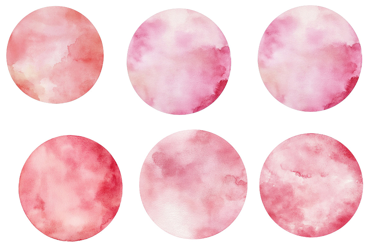 Blush Pink Watercolor Circles, an Illustration by Designworld (Photo 5 of 7)
