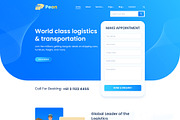 Peon - Logistic PSD Template, a Landing Page Template by Andit themes (Thumbnail 5 of 34)