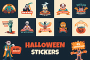 Animated Halloween Stickers Set, an Emoji Icon by Brickclay (Thumbnail 1 of 4)