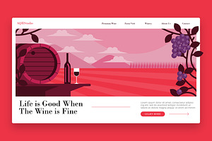 Farm Winery - Banner & Landing Page