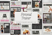 Personal Trainer Instagram Template, a Social Media Template by ZenSocialDesigns (Thumbnail 1 of 9)