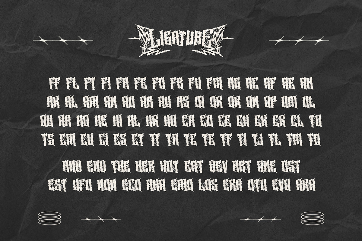 Ravok – Heavy Metal Blackletter Font, a Blackletter Font by Letterara (Photo 13 of 15)