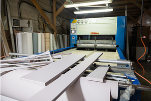 Grinding of wooden furniture panels, a Graphic by Jan Jack Russo Media