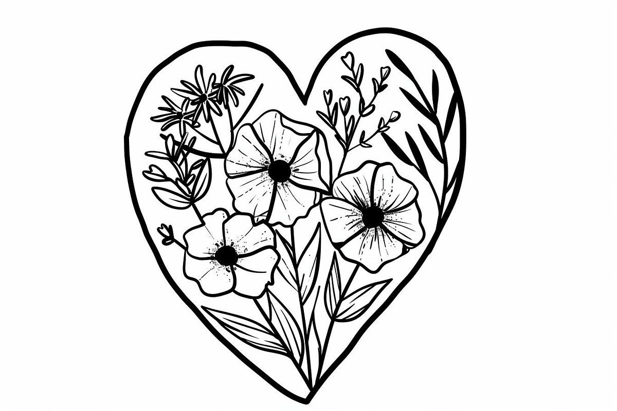 Romantic Floral Heart Laser Cut, an Illustration by Designs_River (Photo 2 of 10)