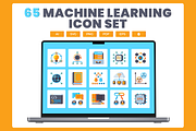 65 Machine Learning Icons, a Solid Icon by Flat Icons (Thumbnail 1 of 7)