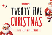Twenty Five Christmas font, a Handwritten Font by Fourteen Letter (Thumbnail 1 of 8)