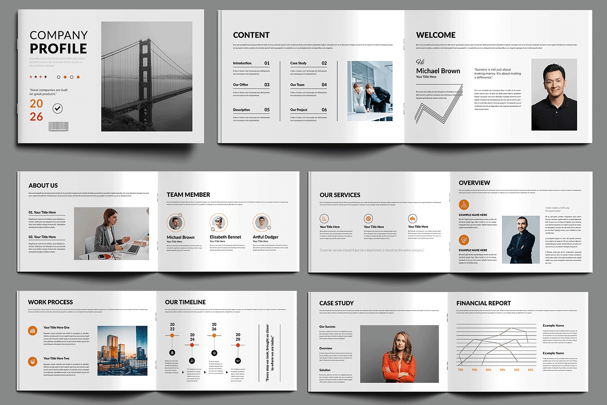 Company Profile Layout, a Brochure Template by MightyDesign (Photo 1 of 8)