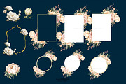 Peony Frames, Floral frame clipart, an Object Illustration by MajorArtTm (Thumbnail 2 of 6)
