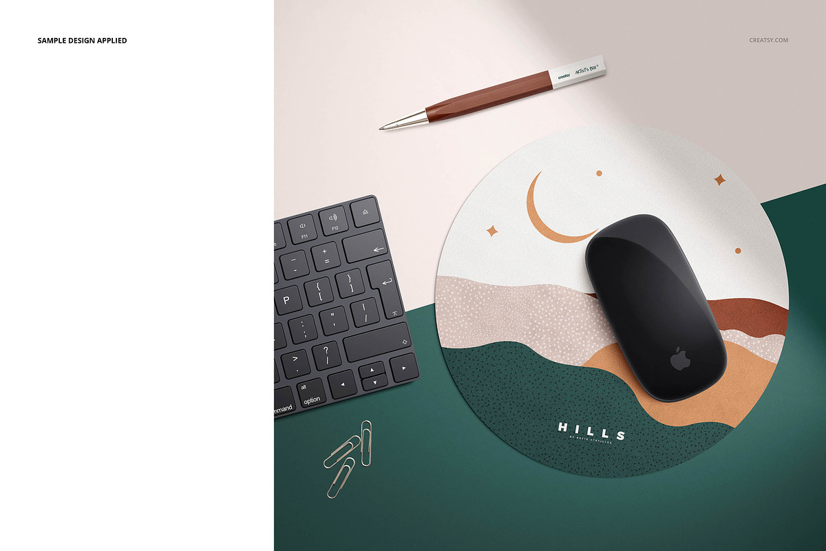 Round Mouse Pad Mockup Set, a Product Mockup by Creatsy (Photo 4 of 10)