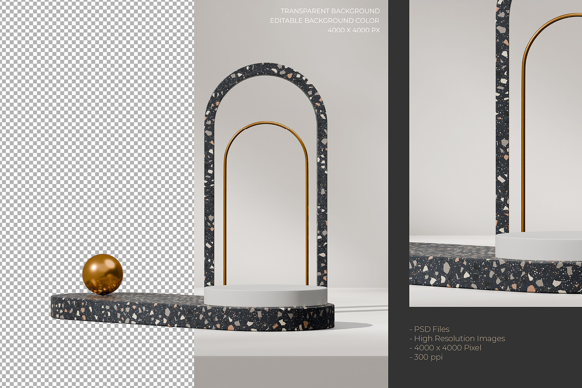 5 Podium with Transparent Background, a Background Graphic by faustudio (Photo 4 of 7)