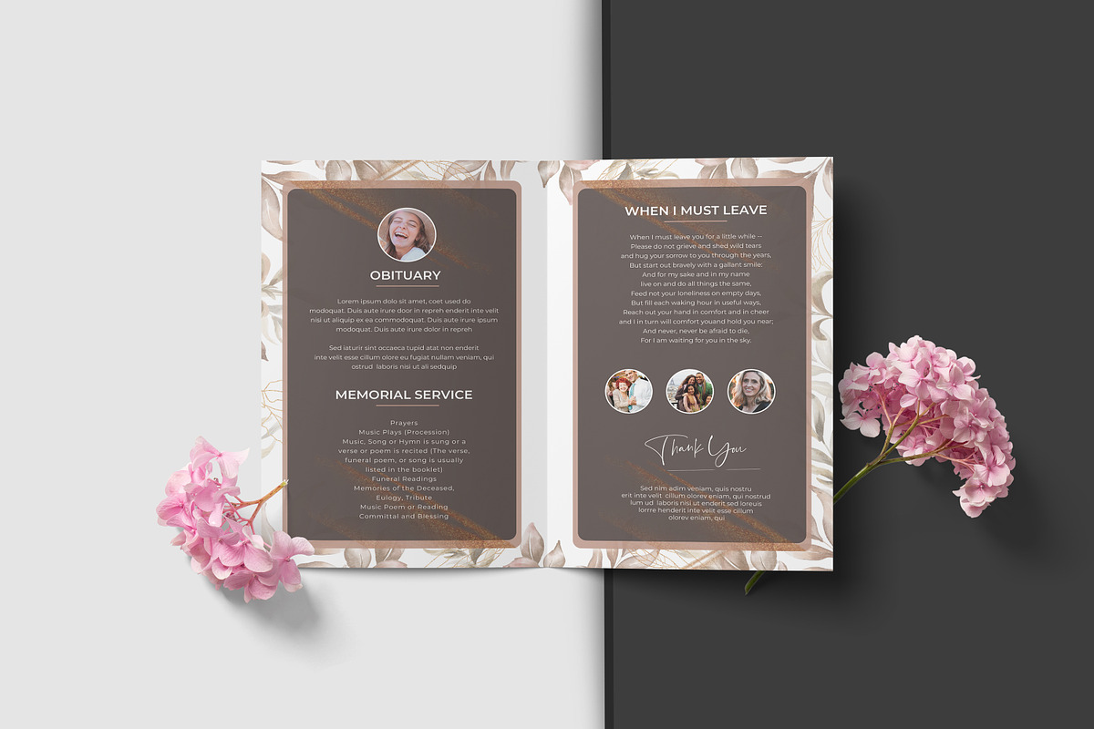Funeral Program And Prayer Card, a Brochure Template by crazyOWL (Photo 8 of 8)