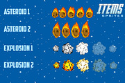 Spaceship 2 Sprites, an Illustration by erkoudesign (Thumbnail 4 of 6)