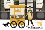 The Downtown vintage stores clip art, an Illustration by Cocoa studio by Eliza M (Thumbnail 4 of 6)